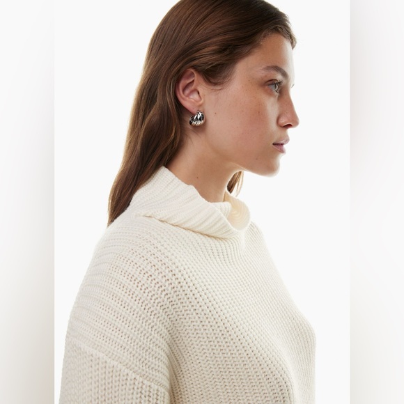 Aritzia Wilfred Cream Merino Wool Turtleneck Montpellier Sweater - Picture 5 of 13
